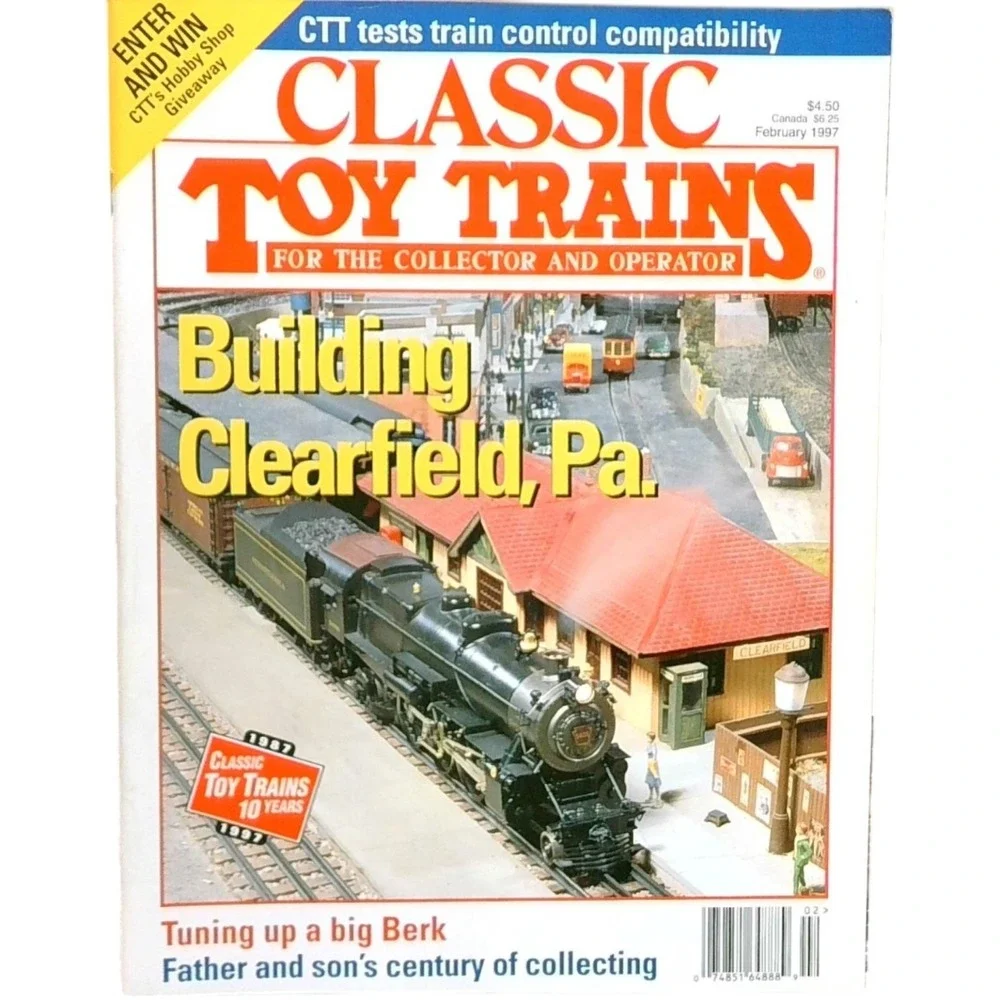 Classic Toy Trains Magazine February 1997 Building Clearfield PA Hobby‎